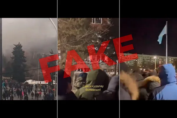 Кадры январских событий выдают за митинги против референдума в Алматы